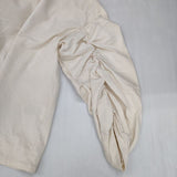 nest Robe コットン シャーリング ギャザー 01173-1080 長袖Ｔシャツ カットソー ロンＴ キナリ ベージュ レディース ネストローブ【中古】6-0830M∞