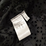 PLST 新品 カットワークレースブラウス（半袖） 定価8990円 サイズL ブラウス シャツ ブラック レディース プラステ【中古】6-0514S♪