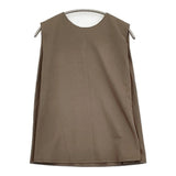 PLST 未使用品 ショルダータックTシャツ 12-1201185 サイズM ノースリーブ カットソー ブラウン レディース プラステ【中古】6-0514S♪