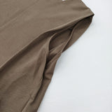 PLST 未使用品 ショルダータックTシャツ 12-1201185 サイズM ノースリーブ カットソー ブラウン レディース プラステ【中古】6-0514S♪