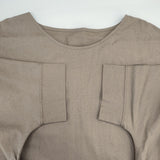 studio clip 新品 natural by clip ドルマンサックワンピース リネンレーヨン 定価6600円 ワンピース ベージュ レディース スタディオクリップ【中古】6-0728M△