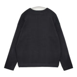PLST 未使用 ジャガードニットスカートセットアップ（長袖）定価13000円 セットアップ ブラック レディース プラステ【中古】6-0727M∞