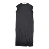 PLST 未使用 ロングスリットチュニックT サイズM 定価6990円 ワンピース チュニック ブラック レディース プラステ【中古】6-0514S♪