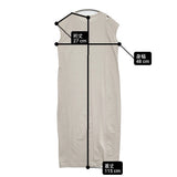PLST 未使用 ロングスリットチュニックT サイズM 定価6990円 ワンピース チュニック ベージュ レディース プラステ【中古】6-0514S♪