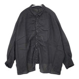 nest Robe 01153-1184 リネン 製品染め ブラウス シャツ ブラック レディース ネストローブ【中古】6-0727M∞