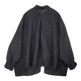 nest Robe 01153-1184 リネン 製品染め ブラウス シャツ ブラック レディース ネストローブ【中古】6-0727M∞