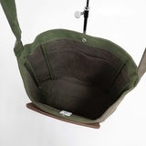 MANUFACTURED BY Sailor's マニファクチュアードバイセイラーズ nest Robe購入 キャンバス ショルダーバッグ カーキ レディース【中古】6-0705G∞