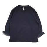 SM2 Samansa Mos2 新品 ボリューム袖レースカットソー KOW-1211622 長袖Ｔシャツ カットソー ロンＴ ネイビー レディース サマンサモスモス【中古】6-0722M∞
