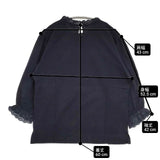 SM2 Samansa Mos2 新品 ボリューム袖レースカットソー KOW-1211622 長袖Ｔシャツ カットソー ロンＴ ネイビー レディース サマンサモスモス【中古】6-0722M∞