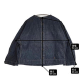 45R/45rpm 麦比古デニムのまるパフブラウス インディゴ 定価47300円 2025 ネイビー レディース フォーティーファイブアールピーエム【中古】6-0509M♪