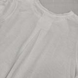 45R/45rpm スーピマ天竺のフレアTシャツ 定価25300円 長袖Ｔシャツ カットソー ロンＴ ホワイト レディース フォーティーファイブアールピーエム【中古】6-0617M∞