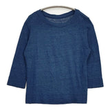 45R/45rpm リネンの四角Tシャツ インディゴ 定価24200円 Ｔシャツ カットソー ネイビー レディース フォーティーファイブアールピーエム【中古】6-0722M∞