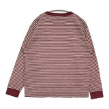 45R/45rpm スーピマ天竺の908オーシャンTシャツ ボーダーカットソー 定価29700円 長袖Ｔシャツ カットソー ロンＴ レッド ホワイト レディース フォーティーファイブアールピーエム【中古】6-0509M♪
