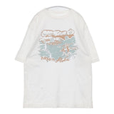 45R/45rpm HAYAMALOHA 908 45星Tシャツ サイズ4 葉山 アロハ 半袖カットソー ホワイト メンズ フォーティーファイブアールピーエム【中古】6-0526S♪