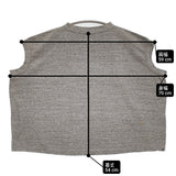 45R/45rpm フラワーロゴ刺繍のMキャミ（トップ） ノースリーブカットソー 定価16500円 カットソー グレー レディース フォーティーファイブアールピーエム【中古】6-0509S♪