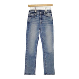mother THE MID RISE DAZZLER ANKLE 加工デニム ストレッチ デニムパンツ ライトブルー レディース マザー【中古】6-0720G∞