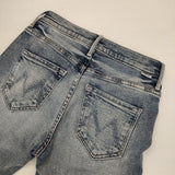 mother THE MID RISE DAZZLER ANKLE 加工デニム ストレッチ デニムパンツ ライトブルー レディース マザー【中古】6-0720G∞