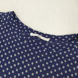 45R/45rpm ギマニットドットプリントTシャツ 定価37400円 水玉 長袖Ｔシャツ カットソー ロンＴ ネイビー レディース フォーティーファイブアールピーエム【中古】6-0722M∞