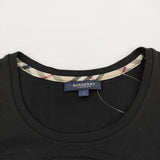 BURBERRY 刺繍ロゴ 三陽商会 FAB06-006-09 サイズ5 ストレッチ 半袖Ｔシャツ カットソー ブラック レディース バーバリー【中古】6-0514S♪