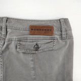 BURBERRY カーゴパンツ 三陽商会 ストレッチ サイズ46 クロップドパンツ グレー レディース バーバリー【中古】6-0728M△
