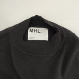 MHL. RECYCLED DRY COTTON 定価27500円 595-4263501 セーター ニット 24AW ブラック カーキ レディース エムエイチエル【中古】6-1014M∞