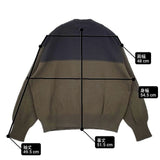 MHL. RECYCLED DRY COTTON 定価27500円 595-4263501 セーター ニット 24AW ブラック カーキ レディース エムエイチエル【中古】6-1014M∞