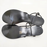 LAOCOONTE ラオコンテ アンクルストラップ 37サイズ スペイン製 フラット サンダル ブラック レディース【中古】6-0518S◎