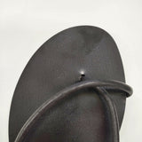 LAOCOONTE ラオコンテ アンクルストラップ 37サイズ スペイン製 フラット サンダル ブラック レディース【中古】6-0518S◎