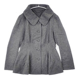 TABASA ウール混 ショートコート ジャケット グレー レディース タバサ【中古】6-1014T∞