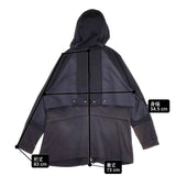 MARC BY MARC JACOBS 異素材切り替え ジャケット ブルゾン ブラック系 レディース マークバイマークジェイコブス【中古】6-0722M∞