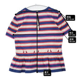 MARC BY MARC JACOBS サイズ12 ボーダー ブラウス シャツ ブルー レッド ベージュ レディース マークバイマークジェイコブス【中古】6-0702S∞