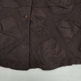 HAI SPORTING GEAR 80s 90s ISSEY MIYAKE イッセイミヤケ ウール 長袖シャツ ブラウン レディース ハイスポーティングギア【中古】6-1014T∞
