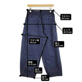 かぐれ デニムクロップドパンツ 日本製 GAA4-24M009 イージー デニムパンツ ネイビー レディース かぐれ/KAGURE【中古】6-0722G∞