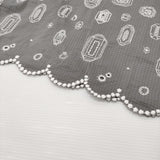 mina perhonen gemma xs3619 サイズ36 刺繍 コットンシルク ノースリーブ ワンピース グレー ホワイト レディース ミナペルホネン【中古】6-0509S♪