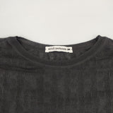 mina perhonen helmi フレンチスリーブニット 38 定価41800円 ys8414 コットンシルク セーター ニット チャコールグレー レディース ミナペルホネン【中古】6-0526S♪