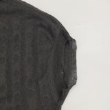 mina perhonen helmi フレンチスリーブニット 38 定価41800円 ys8414 コットンシルク セーター ニット チャコールグレー レディース ミナペルホネン【中古】6-0526S♪