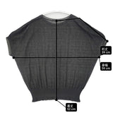 mina perhonen helmi フレンチスリーブニット 38 定価41800円 ys8414 コットンシルク セーター ニット チャコールグレー レディース ミナペルホネン【中古】6-0526S♪