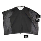 Gauze# コットンシルク レイヤード G505 定価11000円 Vネック ブラウス シャツ ブラック レディース ガーゼ【中古】6-0514S♪