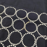 mina perhonen tambourine 刺繍 aaa3962c サイズ42 ウールドレス ワンピース 22AW ネイビー レディース ミナペルホネン【中古】6-0922T♪