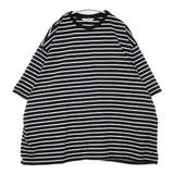 HARVESTY JUMBO TEE STRIPES ジャンボシルエット ボーダー A52205 半袖Ｔシャツ カットソー ブラック ホワイト レディース ハーベスティ【中古】6-0720S∞