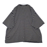HARVESTY JUMBO TEE STRIPES ジャンボシルエット ボーダー A52205 半袖Ｔシャツ カットソー ブラック ホワイト レディース ハーベスティ【中古】6-0720S∞