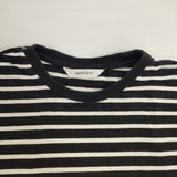 HARVESTY JUMBO TEE STRIPES ジャンボシルエット ボーダー A52205 半袖Ｔシャツ カットソー ブラック ホワイト レディース ハーベスティ【中古】6-0720S∞