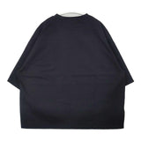Midi-umi 日本製 コットン ワイド 半袖Ｔシャツ カットソー ブラック レディース ミディウミ【中古】6-0720S∞