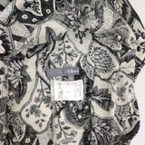 49AV.junko shimada ウール 総柄 ニットソー 長袖Ｔシャツ カットソー ロンＴ ブラック グレー レディース ジュンコシマダ【中古】6-0720M∞