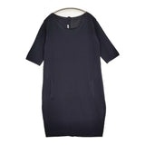 LIVIANA CONTI サイズ44 ニット 五分袖 ワンピース ネイビー レディース リビアナコンティ【中古】6-0514S♪