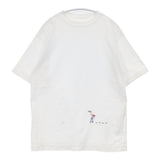 45R/45rpm フラミングウェイ刺繍の908 45星Tシャツ 定価14300円 半袖カットソー ホワイト レディース フォーティーファイブアールピーエム【中古】6-0526S♪