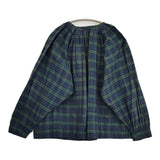 45R/45rpm インドカディミニタータンのチロルブラウス 定価50600円 グリーン ネイビー レディース フォーティーファイブアールピーエム【中古】6-0509M♪