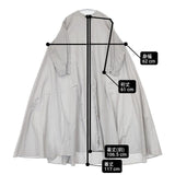 mizuiro-ind スタンドカラー ロング コットン 比翼ボタン シャツワンピ 日本製 ワンピース グレー レディース ミズイロインド【中古】6-0726M∞