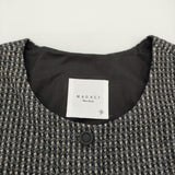 MAGALI ピンドット ツイード ヴィンテージ ジレ 定価23100円 日本製 異素材 ベスト 25AW グレー レディース マガリ【中古】6-1009T♪