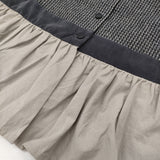 MAGALI ピンドット ツイード ヴィンテージ ジレ 定価23100円 日本製 異素材 ベスト 25AW グレー レディース マガリ【中古】6-1009T♪